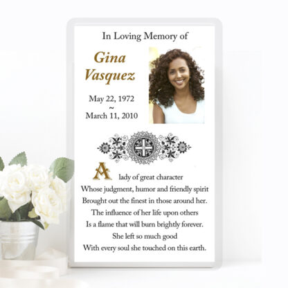 Memorial Prayer Card Layout B