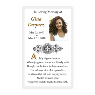 Memorial Card Layout B