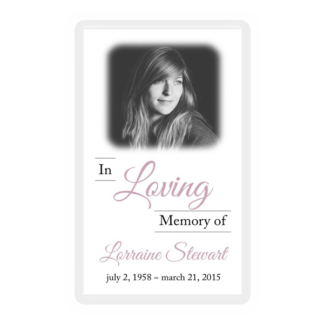 Memorial Card Layout L