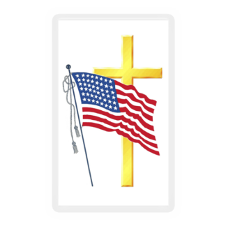 American Flag and Cross