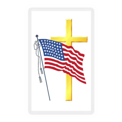 American Flag and Cross