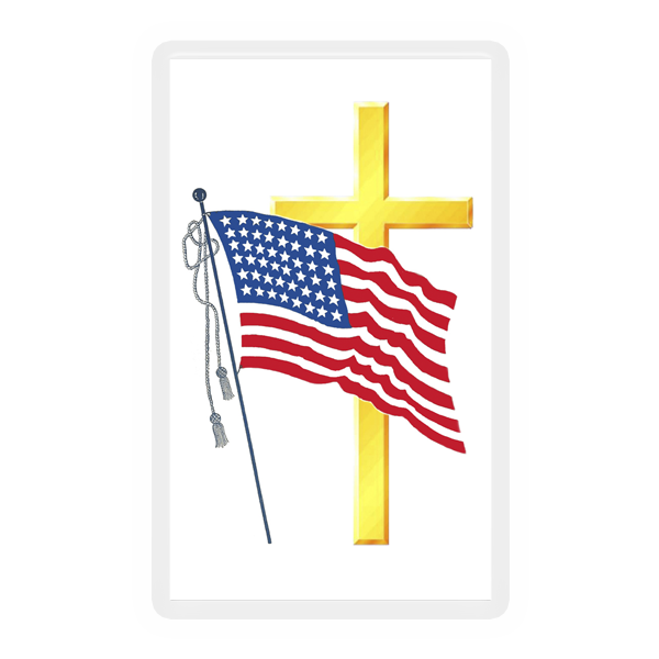 American Flag and Cross - TopMemorial