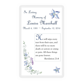 Memorial Card Layout P