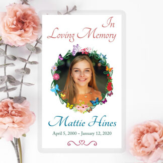 Laminated Double-Sided Memorial Cards