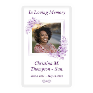 Memorial Card Layout S