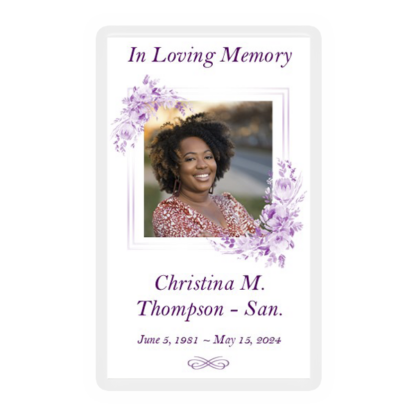 Memorial Card Layout S