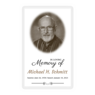 Memorial Card Layout Q