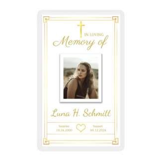 Memorial Card Layout Y
