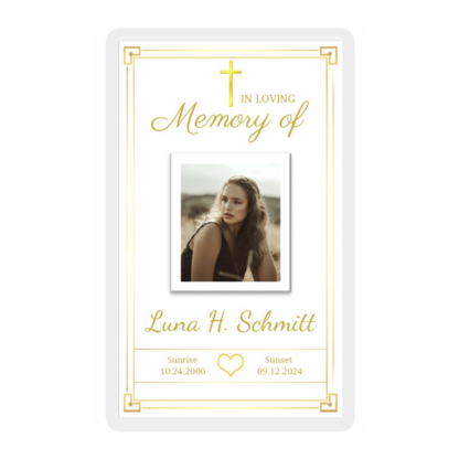 Memorial Card Layout Y