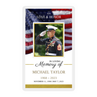 Memorial Card Layout U