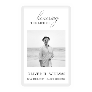 Memorial Card Elegant 02
