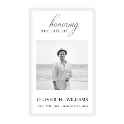 Memorial Card Elegant 02