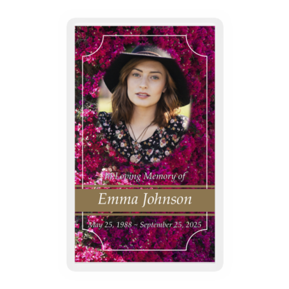 Memorial Card Elegant 03